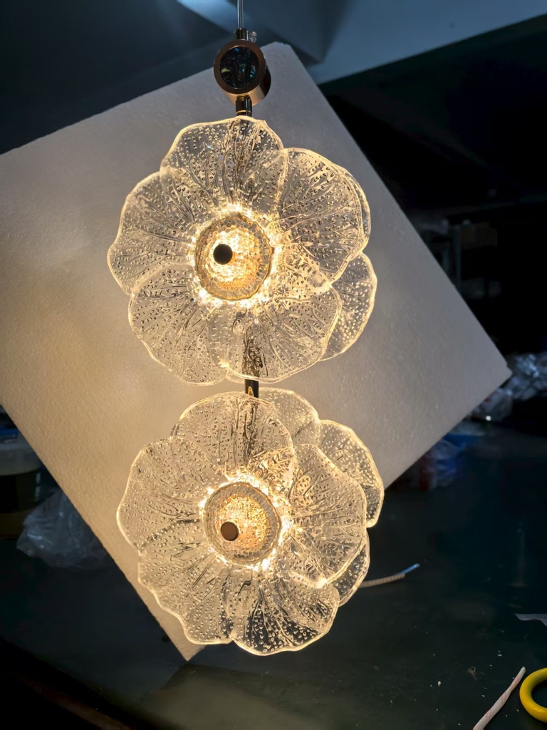 Aurora Petal Crystal Wall &amp; Hanging Chandelier chandelier image